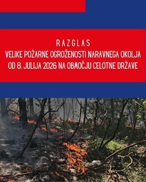Razglašena je velika požarna ogroženost naravnega okolja